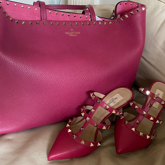 Valentino Handbags - Valentino Vitello Rock Stud Tote